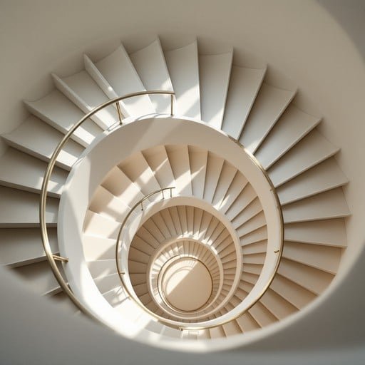 spiraling white elegance stockcake